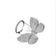 thumbnail image 1 of Qarigey Anillo de insecto que se puede abrir para mujer, anillos abiertos de diamantes de imitación de cobre ajustables para fiesta, joyería de cristal Ropa, zapatos y accesorios Miscelánea Plata Qarigey AP015093-01B, 1 of 6