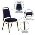 thumbnail image 2 of HERCULES Series Trapezoidal Back Stacking Banquet Chair in Navy Patterned Fabric - Gold Frame, 2 of 9