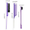 thumbnail image 2 of Juego de 5 cepillos para el cabello de colores para peluquería, cepillo de doble filo, peine de cola de rata, herramientas profesionales de peluquería, 2 of 6