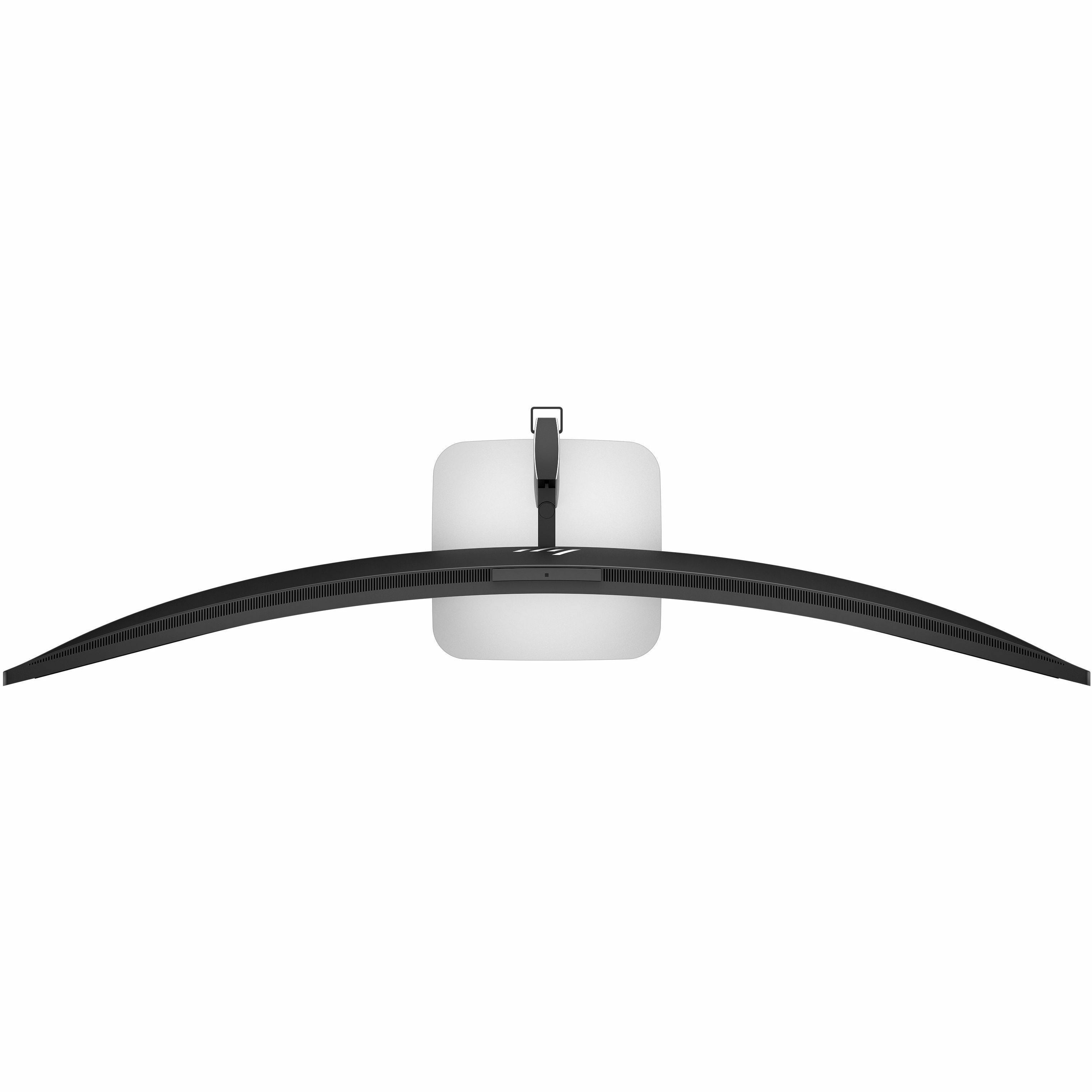 HP 549pm 49" Class Webcam Dual Quad HD (DQHD) Curved Screen LED Monitor, 32:9, Black, Silver