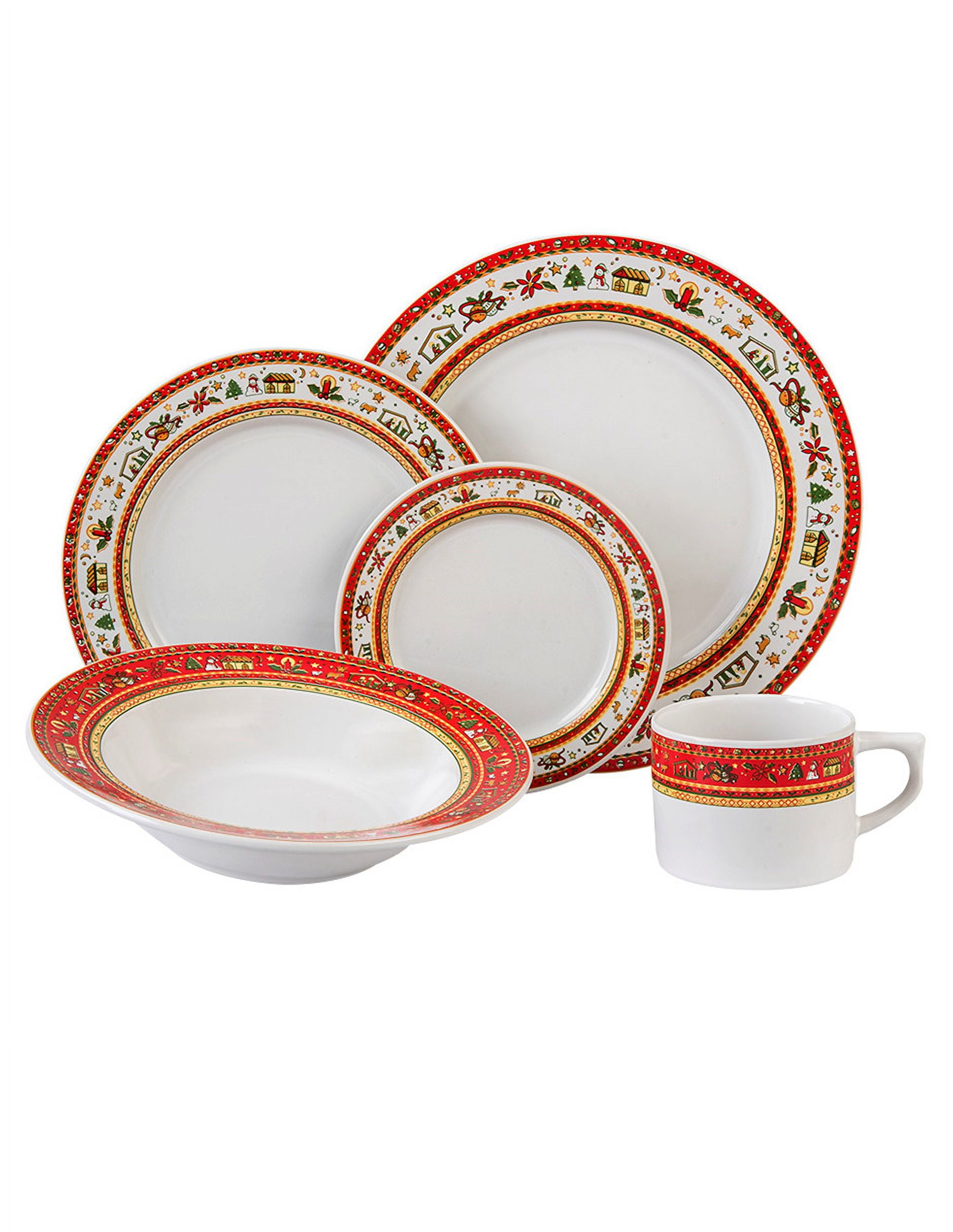 Vajilla De Cerámica Santa Anita Navidad Holiday Christmas De 20