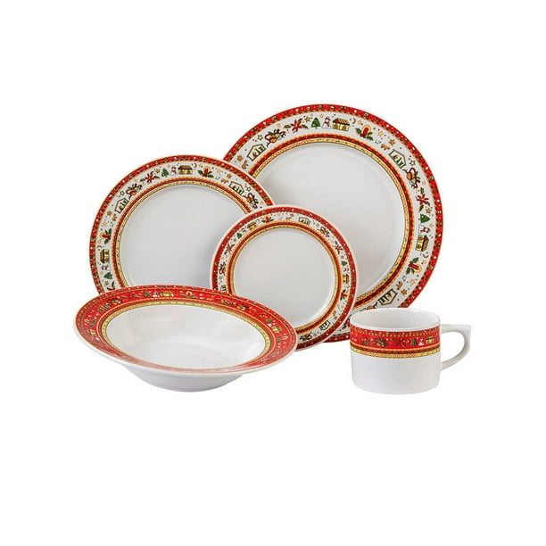 Vajilla De Ceramica Santa Anita Navidad Holiday Christmas De 20 Piezas Santa Anita Navidad Holiday Christmas De 20 Piezas Walmart en linea