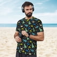 thumbnail image 4 of Wukai Dinosaur Print Men's Short-Sleeved Mesh T-Shirt,Quick-Dry Short Sleeve Workout T-Shirt-X-Large, 4 of 8