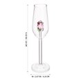 thumbnail image 3 of Rhewides 1Pc Crystal Flute Glass Stylish Wedding Toast Glassware Elegant Party Drinkware, 3 of 10