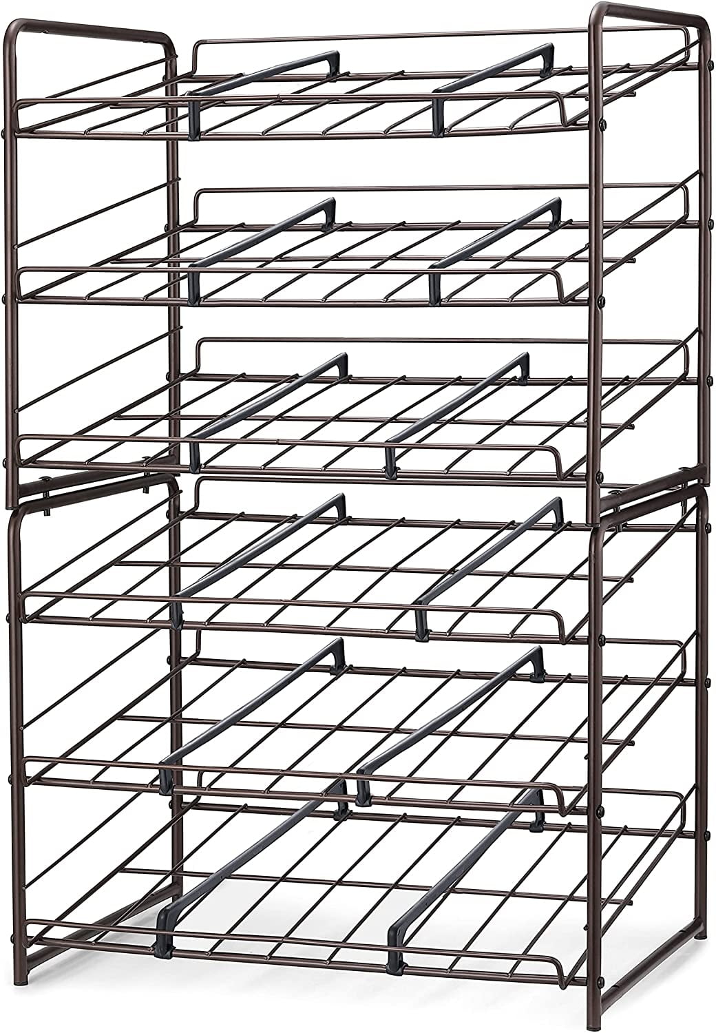 2 Pack Can Rack Organizer, Stackable Can Storage Dispenser Holds up to