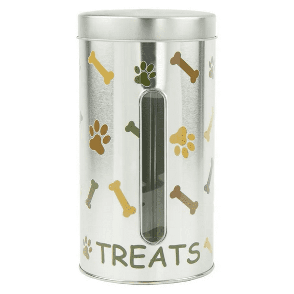 Smart Home Pet Treat 8" Stainless Steel Canister