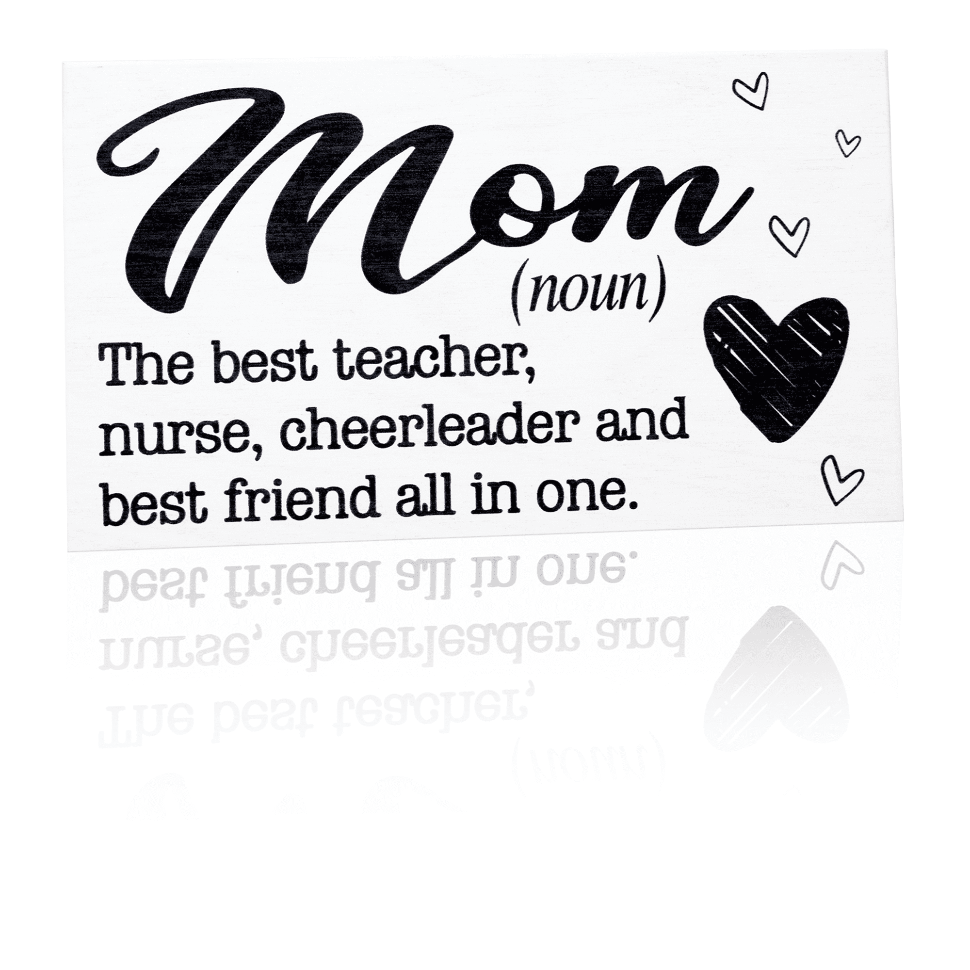 JennyGems Dictionary & Definition Art Collection Wood Sign Mom The Best Teacher, Nurse