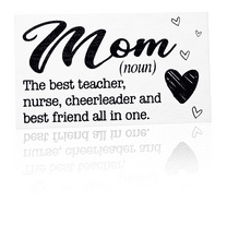 JennyGems Mom is My Best Friend Wooden Sign, Mother Definition Gifts and Decor, Made in USA