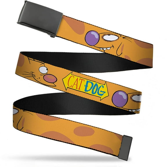 Adjustable Belt, Clamp Buckle, Cut-to-Fit, CatDog Stretch CatDog Logo