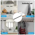 thumbnail image 5 of Unique Bargains Coat Rack Wall Mount, 13" Metal Chamfer Wall Hooks Rail with 4 Hooks, Black, 5 of 5
