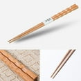thumbnail image 6 of opvise 1 Pair Japanese Travel Portable Reusable Non-slip Wooden Chopsticks Tableware 1, 6 of 8