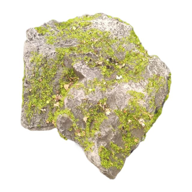 Piedra artificial, piedra artificial decorativa cubierta de musgo verde para bosque S