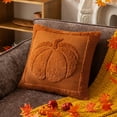 thumbnail image 2 of Autumn Pumpkin Pillow Covers 18 x 18 Inch Fall Decorations Cushion Cases Seasonal Harvest Thanksgiving Decor Soft Plush Throw Pillow Covers for Living Room Bedroom Farmhouse Home Decor, 2 of 5