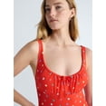 thumbnail image 4 of Free Assembly Women's and Women's Plus Cinched Neck One Piece Swimsuit, Sizes XS-3X, 4 of 5