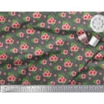 thumbnail image 2 of Soimoi Gray Moss Georgette Fabric Monstera Leaf & Floral Print Fabric by the Yard 44 Inch Wide, 2 of 3