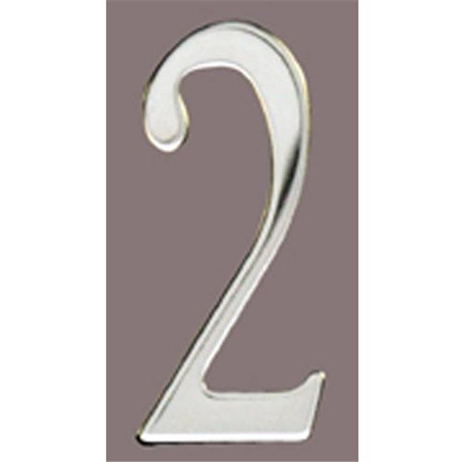 2 inch Stainless Steel Self Adhesive Address Number. Number: 2 ...