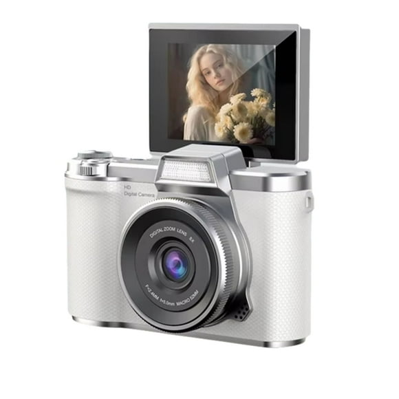 Cámara Digital 4K de 48 MP con Enfoque Automático, Videocámara de 2,8 Pulgadas, Cámara CCD Retro para Niños y Estudiantes B