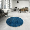thumbnail image 3 of Ahgly Company Indoor Rectangle Abstract Bright Navy Blue Abstract Area Rugs, 7' x 10', 3 of 6
