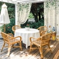thumbnail image 4 of Outdoor Curtains for Patio Waterproof, Daisy Spring Floral Outdoor Privacy Panels Grommet, Farmhouse Botanical Green Leaves Blackout Outside Curtains for Porch/Cabana/Pergola/Gazebo 54"x84", 2 Panels, 4 of 8