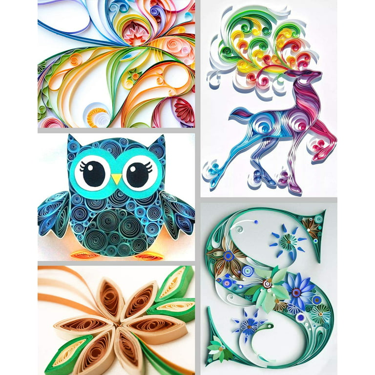 Quilling Paper Set Paper Quilling Kits with 43 Colors 900 Paper Strips