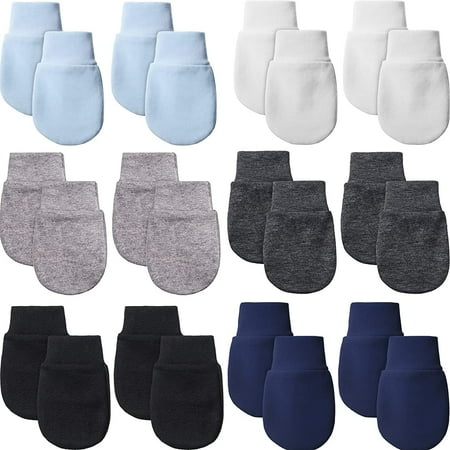 

12 Pairs Newborn Baby Mittens Infant Toddler Gloves No Scratch Mittens Gloves for 0-6 Months Baby Boys Girls