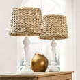thumbnail image 2 of "Maxax 26"" Coastal Rattan Table Lamps, Set of 2 with Handwoven Seagrass Shade for Living Room or Bedroom", 2 of 9