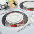 thumbnail image 6 of GZHJMY Christmas Gnome Tomte Round Placemats Set of 6, Non-Slip Table Mats Washable Heat Resistant Place Mats for Kitchen Dining Table Home Decor,15.4 Inch, 6 of 7
