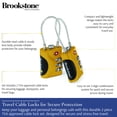 thumbnail image 2 of Brookstone Cable Lock TSA-Approved Keyless Luggage Lock with 3-Digit Combination 2 Pack, 2 of 7