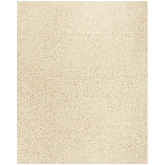 SAFAVIEH Athens Solid Plush Shag Area Rug, Ivory, 9' x 12'