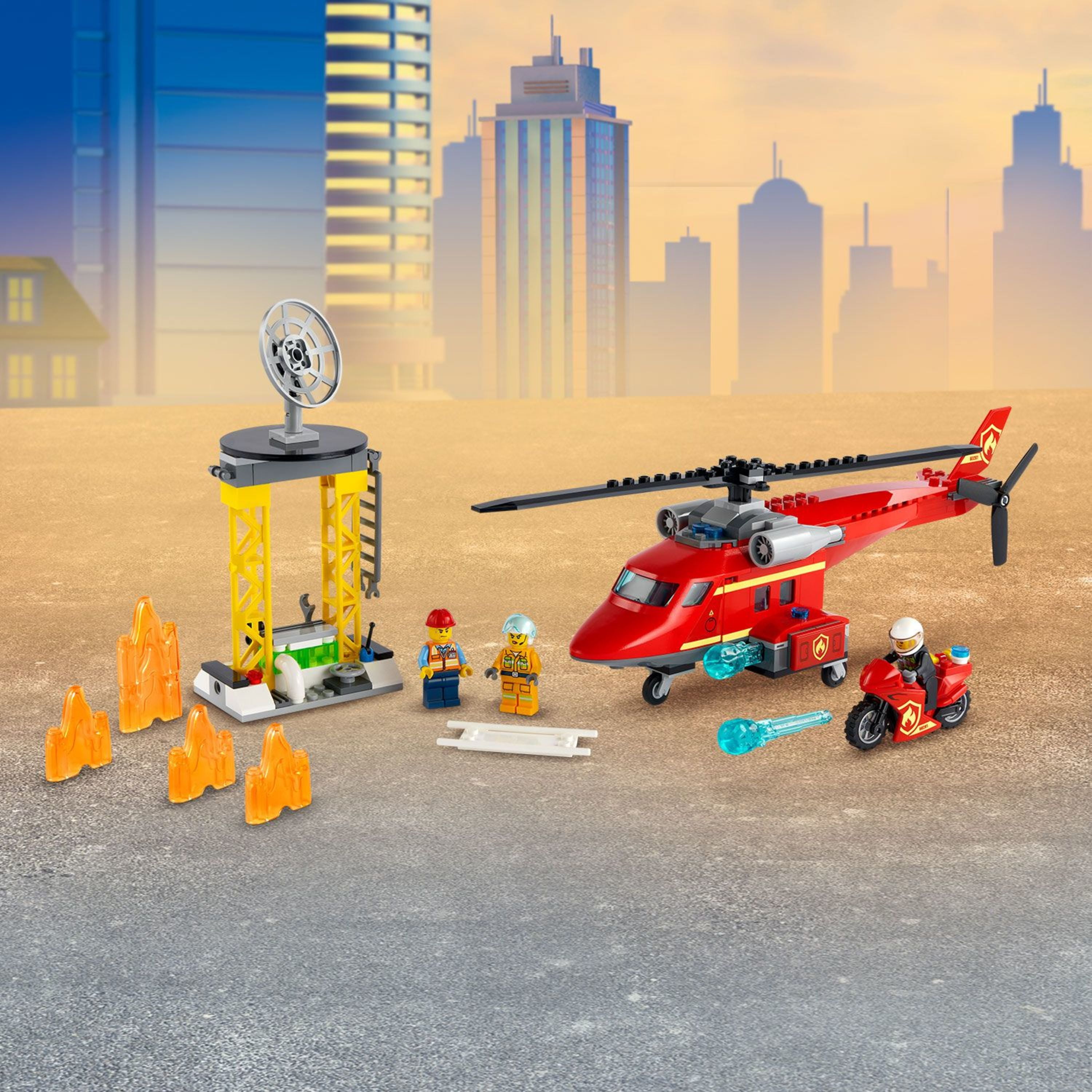 LEGO City Fire Rescue Helicopter 60281 Firefighter Building Toy and Playset  for Kids (212 Pieces)