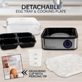 thumbnail image 3 of Nostalgia Stainless Steel Egg Boiler, 8-Capacity Egg Cooker with Detachable Egg Tray and Cooking Plate, 3 of 7