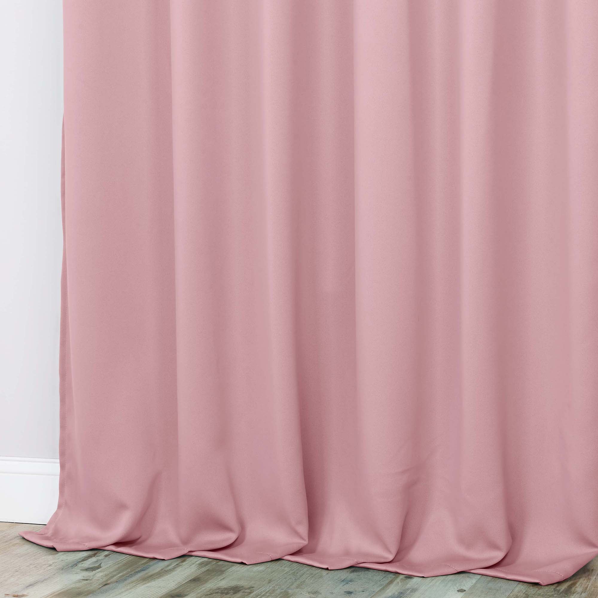 Superior Blackout Solid Light Filtering Grommet Curtain Panel Set, 42" x 96", Mauve chalk