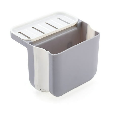 

Kitchen Sink Drain Strainer Basket Hanging Space Saving Large Diameter Shelf for Kitchen Gadgets Storage Gray