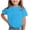 Blue, variant on Basic Tees for Kids Age 1-67 Years Classic Crew Neck T-Shirt Casual Short Sleeve Tops Solid Color Blouse Back to School Clothes
