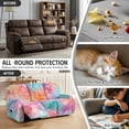 thumbnail image 5 of Xoenoiee Firework Tie Dye Print Recliner Sofa Slipcover, 8 Pieces Polyester Fabric Stretch Sofa Covers for 3 Seat Reclining Couch, Soft Washable Furniture Protector with Pockets, 5 of 7