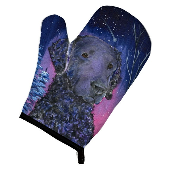 Starry Night Curly Coated Retriever Oven Mitt