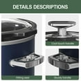 thumbnail image 5 of 2 QT Small Slow Cooker, 3 Adjustable Temp, Upgraded Ceramic Pot, Easy Clean-up, Nutrient Loss Reduction, Sauces, Stews & Dips, Stainless Steel, Blue, 5 of 5