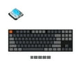thumbnail image 1 of Keychron K1 V2 Wireless Low Profile Mechanical Keyboard - Black - RGB - Aluminum Frame - Gateron Blue - TKL Layout - Windows Mac OS Android (K1-M2), 1 of 8