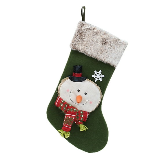 Birdeem Christmas Stocking, 19.6 Inch Personalized Christmas Stocking With Santa Claus, Snowman, Reindeer, Suitable For Home Holiday Christmas Party Decoration
