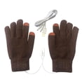 thumbnail image 1 of Esquí Guantes de invierno con calefacción, guantes de calefacción eléctrica portátiles, calentador de manos (marrón), 1 of 4