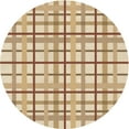 thumbnail image 1 of Ahgly Company Machine Washable Indoor Round Transitional Khaki Gold Area Rugs, 4' Round, 1 of 7