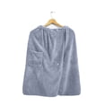 thumbnail image 5 of successthop Bath Skirt Wrap for Men Coral Fleece Homewear Absorption Sleepwear with Pockets After Bath Fall Loungewear, 5 of 5