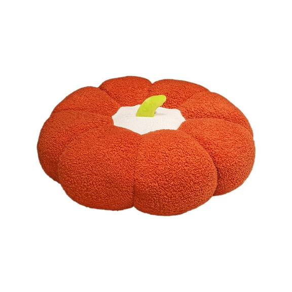 Beollynier 17.7 Inch Pumpkin Floor Cushion and Throw Pillow Set Thick Cotton Linen Fluffy Pouf for Living Room Bedroom Couch Party Decor Gift