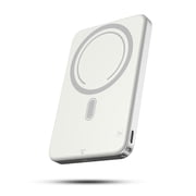 Power Bank, 5000mAh Wireless Portable Charger for iPhone, Ultral Slim Magnetic Battery Pack Compatible with 17 16 15 14 13 12, with 20W PD Fast Charging, White