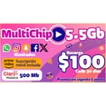 thumbnail image 1 of Sim Chip Telcel 30 Días 5.5 GB Amigo Sin Límite 100, 1 of 2