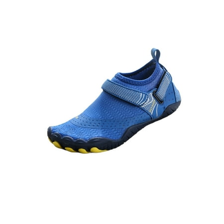 

Rotosw Unisex Water Shoes Slip On Aqua Socks Quick Dry Beach Shoe Anti-Slip Barefoot Flats Surf Athletic Blue 11.5C