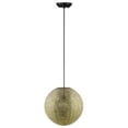 thumbnail image 1 of 16" Hand-Crafted Globe Sparkle Pendant Light - Gold, 1 of 3