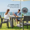 thumbnail image 3 of Wingyz 7PCS Patio Dining Set, All Weather Plastic Outdoor Furniture Set 6 Chairs and 1 Table, Grey, 3 of 7