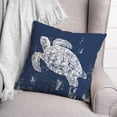 thumbnail image 3 of Creative Products Stamp Turtle Navy 18x18 Spun Poly Pillow, 3 of 3