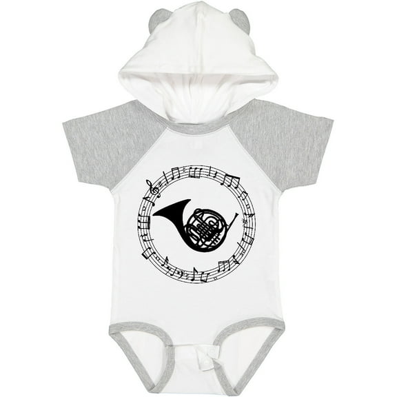 Inktastic French Horn Music Boys or Girls Baby Bodysuit
